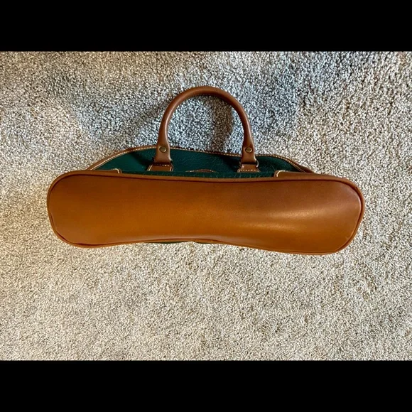 Esprit vintage leather purse with green and tan - Picture 4 of 4